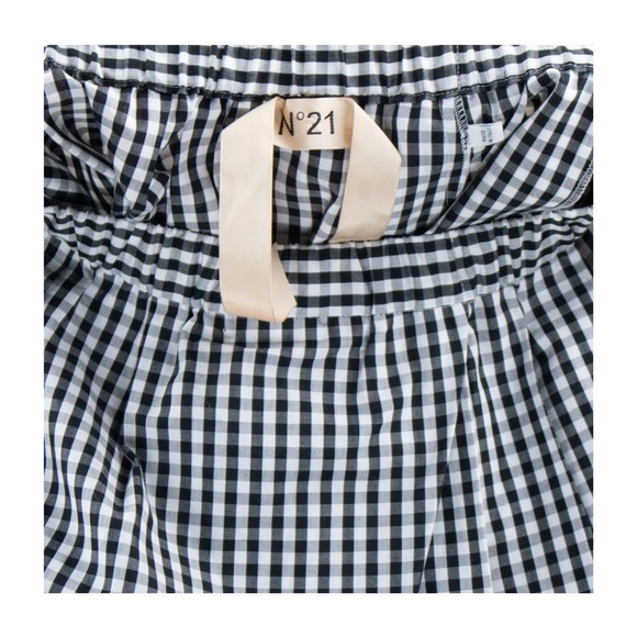 No21 Small Black And White Gingham Tennis Skirt - Picture 4 of 4